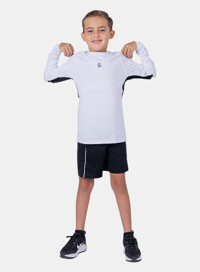 Ghost Unisex Long Sleeve Base Tee - White - Image 4