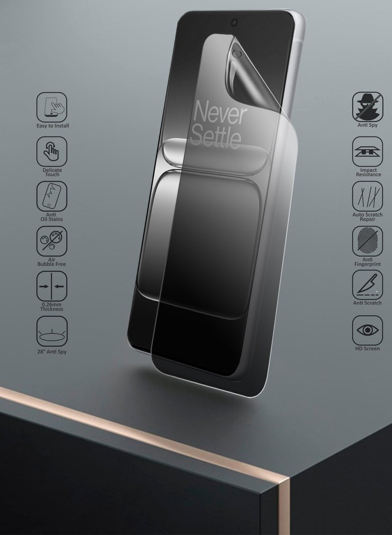 Wtech OnePlus Nord CE5 5G 2025 Premium Hydrogel Anti Spy / Anti Privacy Film Thin and Flexible Screen Protector (MSHFMP) - Clear - Image 2