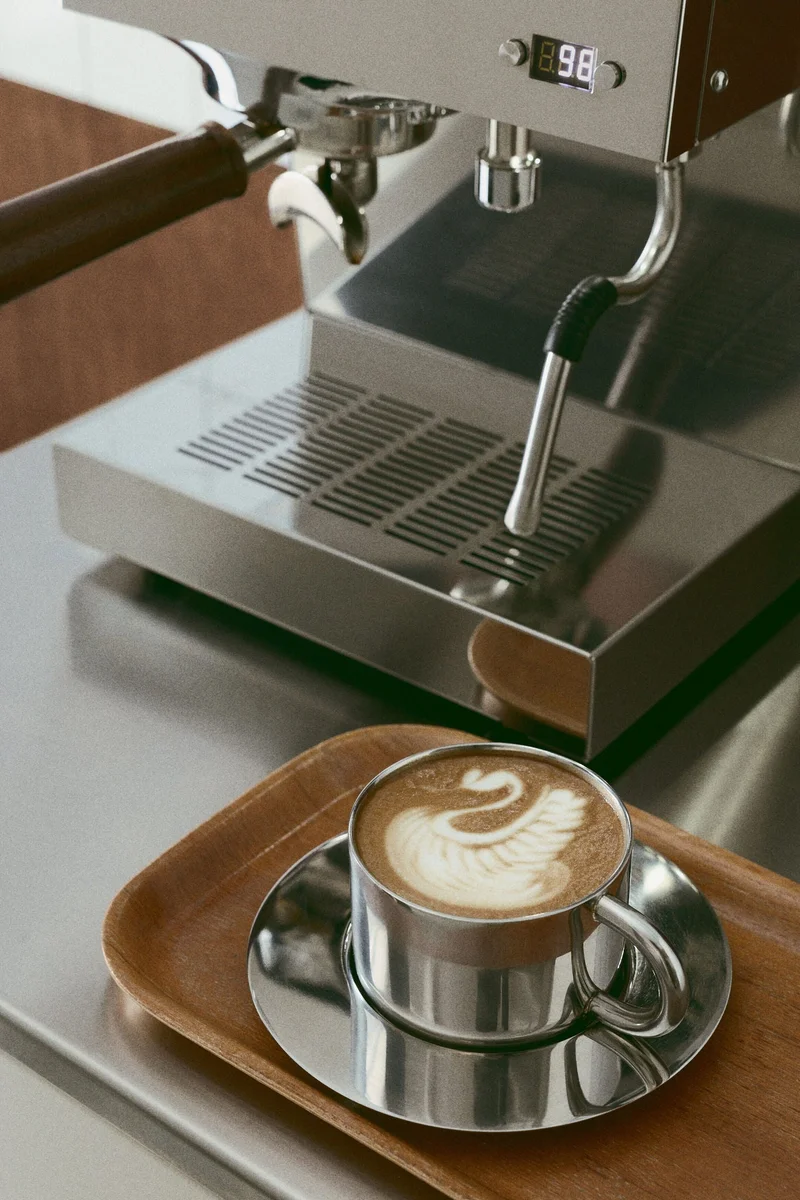H&M Stainless steel cup and saucer
