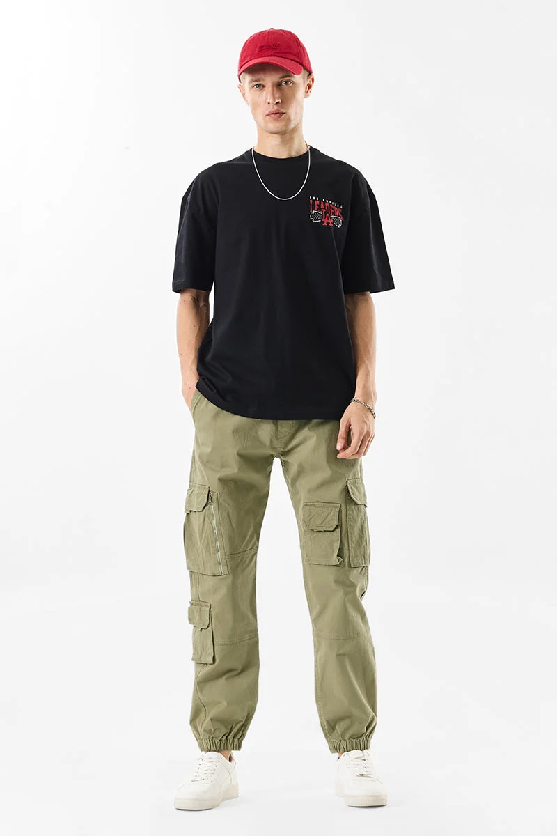SNITCH Olive Seven Pocket Cargo Joggers for Men | Best Price UAE
