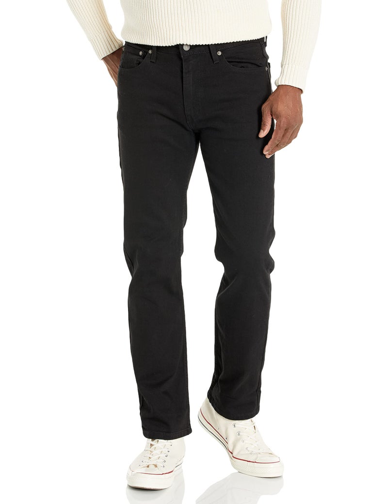 Levi's Men's 514 Straight fit Stretch Motion Jean, Native Cali Black Denim, 33x32 - Image 1