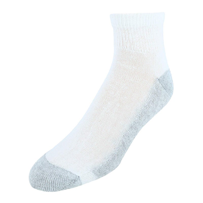 Hanes mens Double Tough Ankle 6-pair Pack, Available in Big & Tall Yoga Socks, White/Grey Foot Bottom, 6 12 US - Image 1