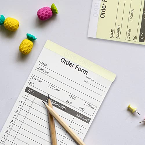 suituts 12 Pack Sales Order Book 3.5 x 5.5 Inch, 2 Part Carbonless Sale Receipt Books Invoice Book for Small Business, 50 Sets Each Pad,Total 600 Sets - Image 5