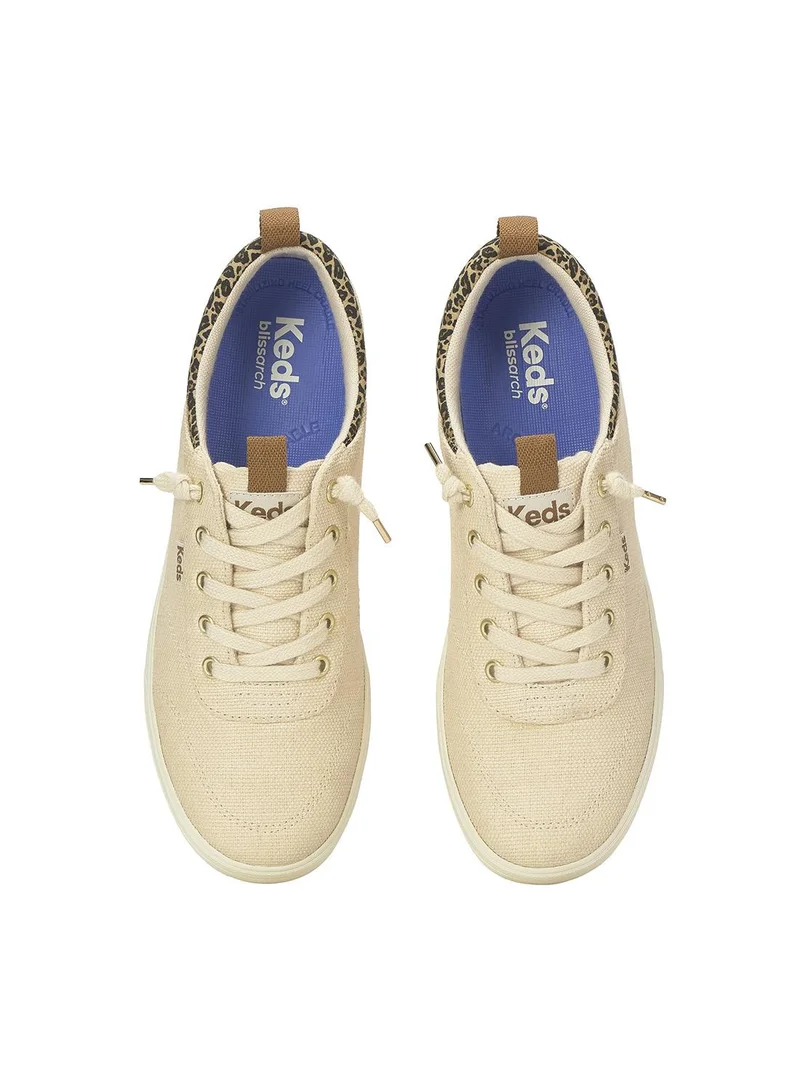 Keds KW-CNTSLP-5D-103 Keds Women's Center III Canvas Slip-On Sneaker – Arch Support, Casual Comfort Shoe Beige for Women | Best Price UAE