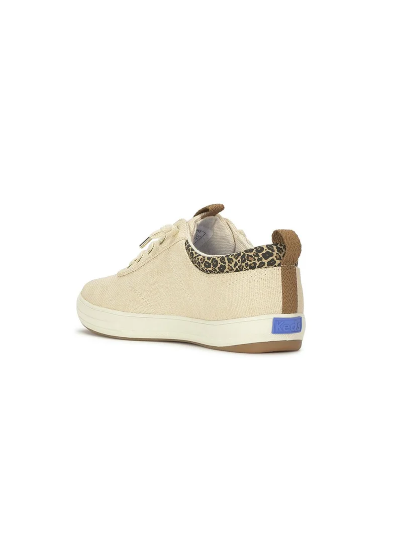 Keds KW-CNTSLP-5D-103 Keds Women's Center III Canvas Slip-On Sneaker – Arch Support, Casual Comfort Shoe Beige for Women | Best Price UAE