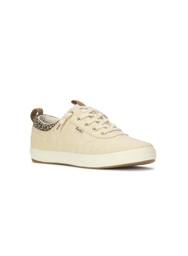 Keds Women's Center III Canvas Slip-On Sneaker – Arch Support, Casual Comfort Shoe Beige - Image 2