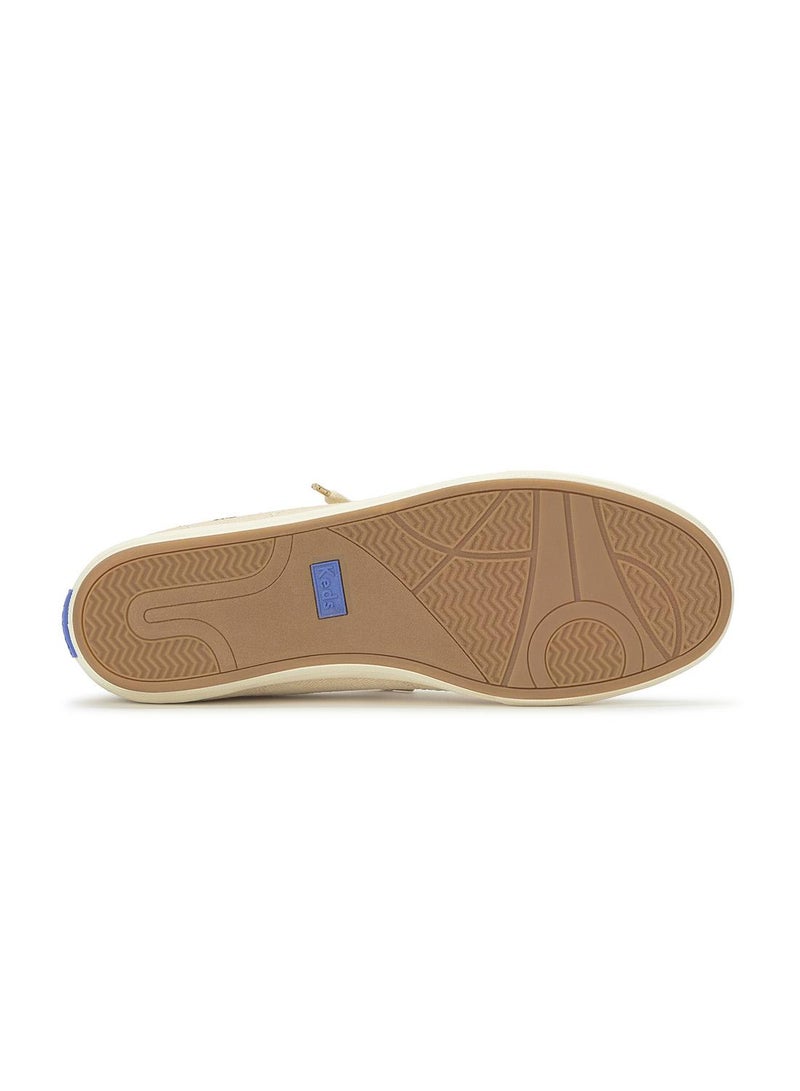 Keds Women's Center III Canvas Slip-On Sneaker – Arch Support, Casual Comfort Shoe Beige - Image 3