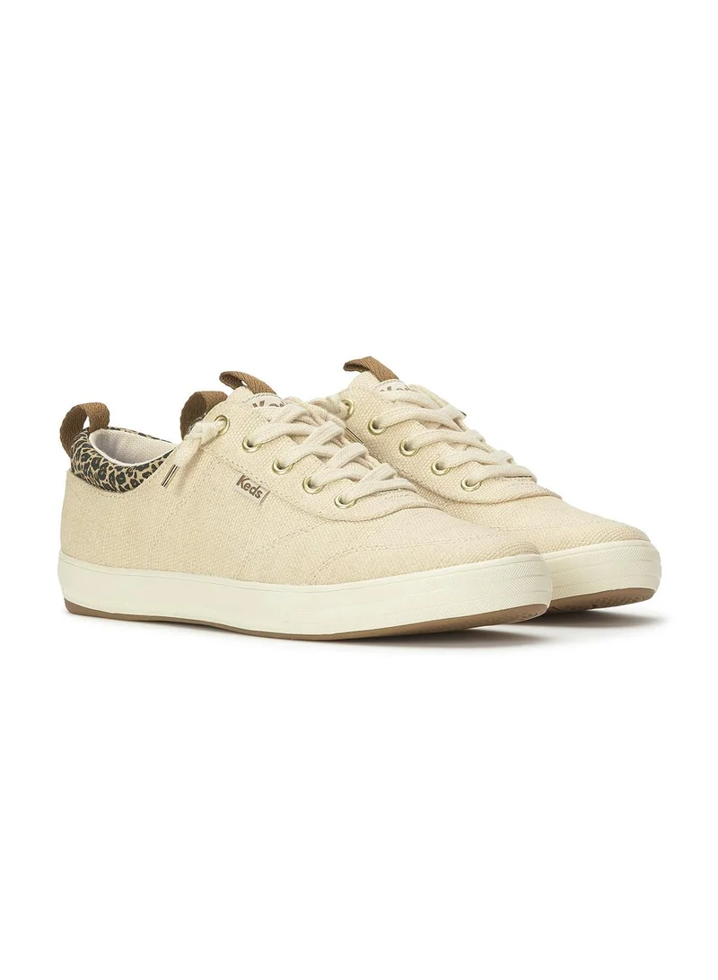 Keds KW-CNTSLP-5D-103 Keds Women's Center III Canvas Slip-On Sneaker – Arch Support, Casual Comfort Shoe Beige for Women | Best Price UAE