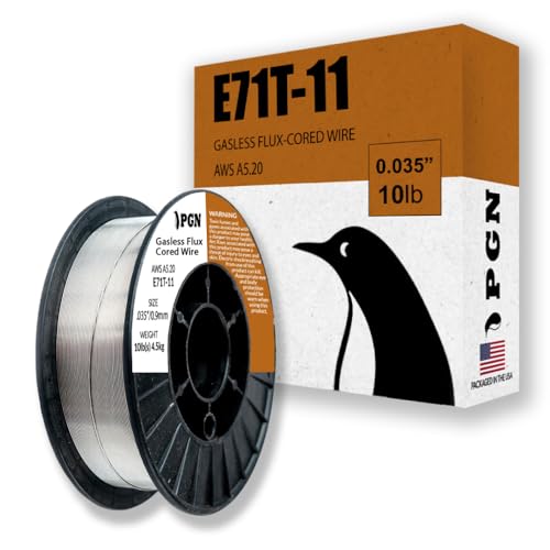 PGN Bearings PGN Flux Core Welding Wire E71T11 035 Inch 10 Pound Spool Gasless Mild Steel Welding Wire with Low Splatter For All Position Arc Welding - Image 1