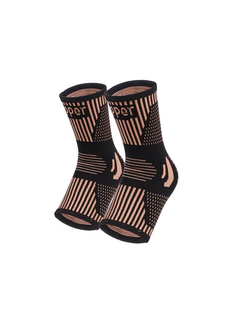 2PCSAdjustable Compression Ankle Support, for Men Women Achilles Tendon Support and Plantar Fasciitis, Eases Pain Swelling and Sprained Ankle Pain - Image 1