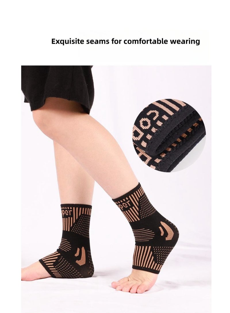 2PCSAdjustable Compression Ankle Support, for Men Women Achilles Tendon Support and Plantar Fasciitis, Eases Pain Swelling and Sprained Ankle Pain - Image 4