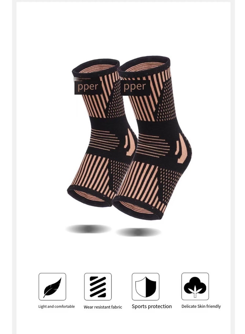 2PCSAdjustable Compression Ankle Support, for Men Women Achilles Tendon Support and Plantar Fasciitis, Eases Pain Swelling and Sprained Ankle Pain - Image 2