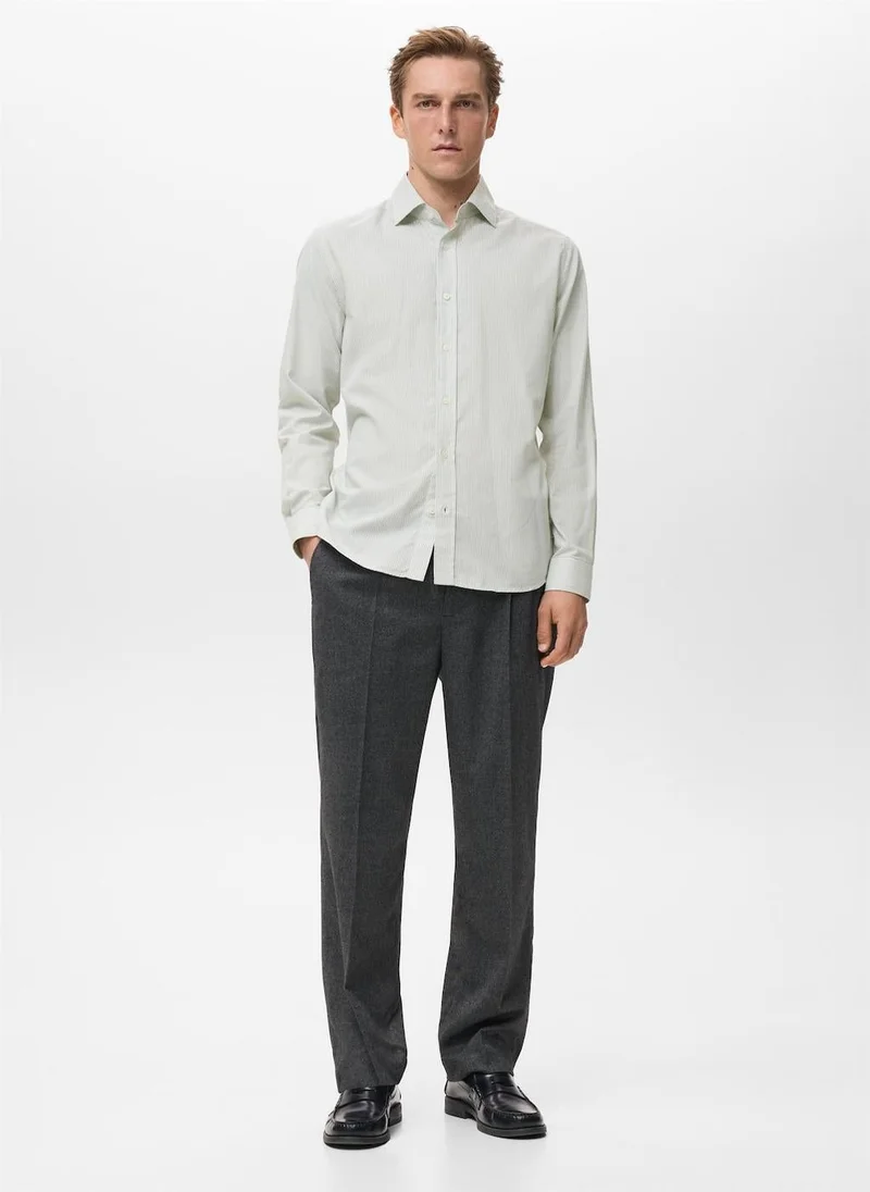 Mango Man  Regular-fit 100% cotton shirt for Men | Best Price UAE