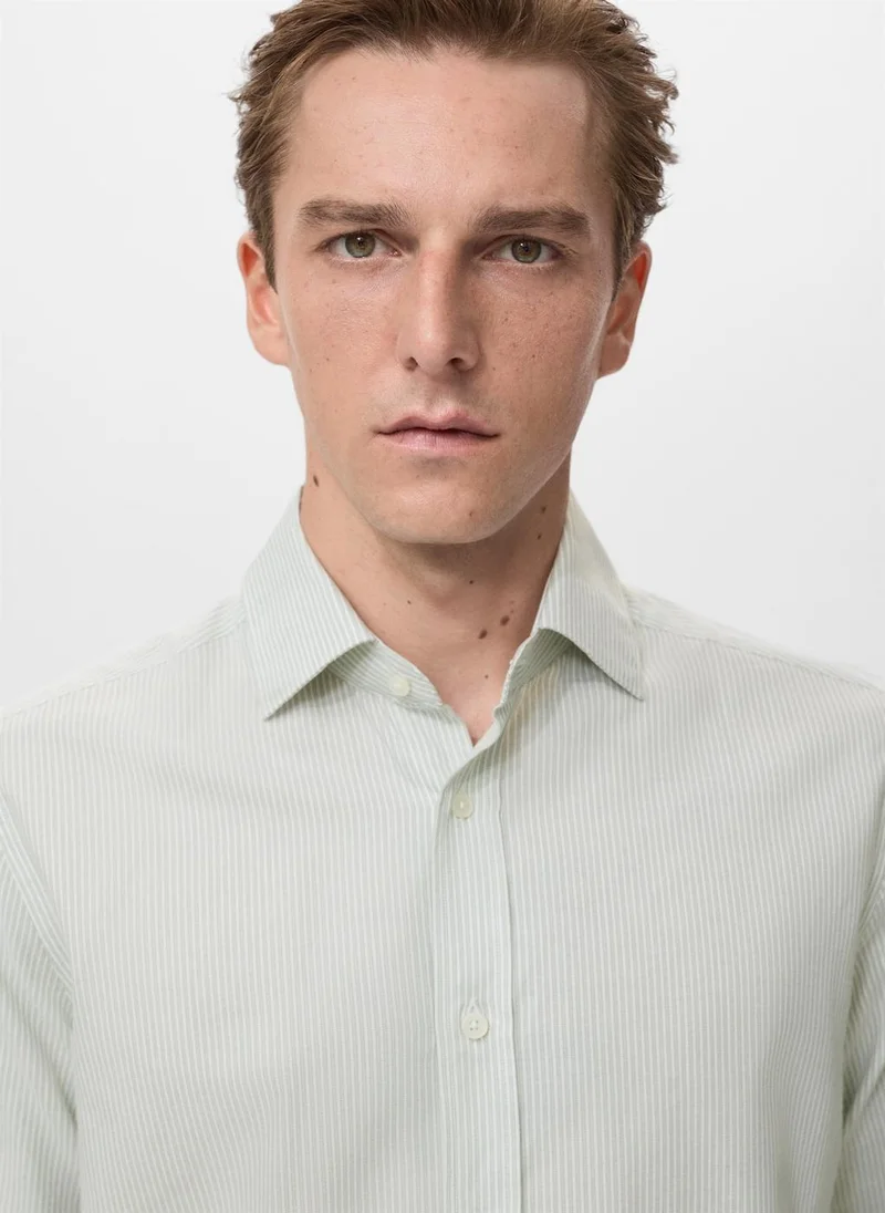 Mango Man  Regular-fit 100% cotton shirt for Men | Best Price UAE