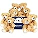 SNOWOLF 8 Pack Teddy Bears Bulk Baby Shower 137 inch Small Teddy Bear Stuffed Animal Toys for Christmas Valentines Mothers Day Centerpieces Decorations for Kids Adults Light Brown - Image 2