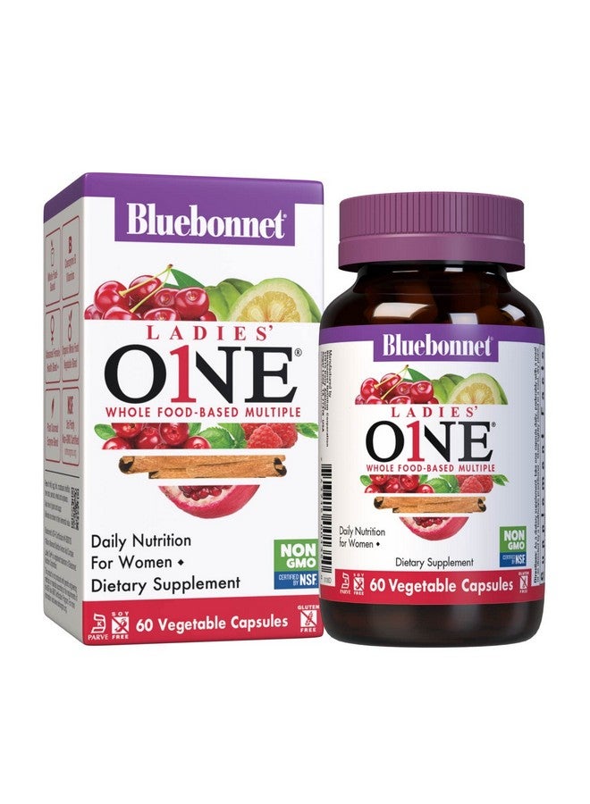 Bluebonnet Nutrition Ladies One Vegetable Capsule Whole Food Multiple K2 Organic Vegetable Energy Vitality Nongmo Gluten Free Soy Free Milk Free Kosher 60 Vegetable Capsule 2 Month Supply - Image 2