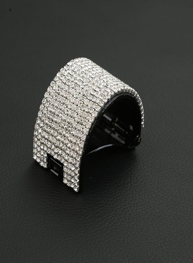 Balacoo 2 Pcs Rhinestone Hair Clips, High Ponytail Holder, Ponytail Hair Clips for Women & Girls Thick Long Hair, Decorative Hair Accessories - Image 2