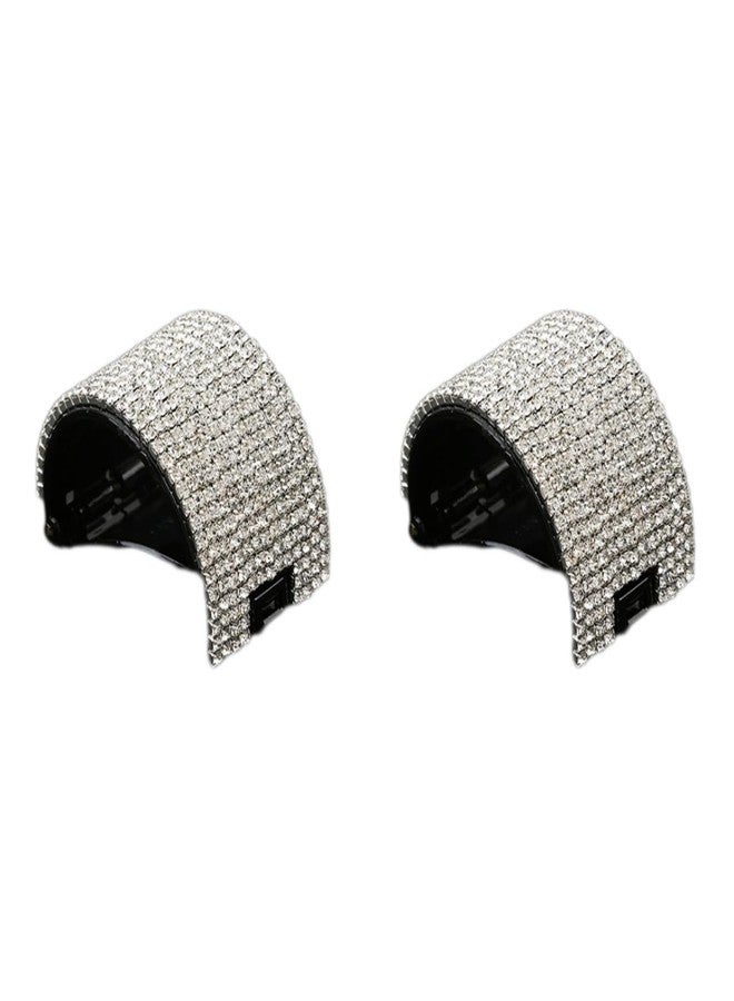 Balacoo 2 Pcs Rhinestone Hair Clips, High Ponytail Holder, Ponytail Hair Clips for Women & Girls Thick Long Hair, Decorative Hair Accessories - Image 1
