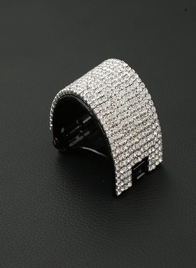 Balacoo 2 Pcs Rhinestone Hair Clips, High Ponytail Holder, Ponytail Hair Clips for Women & Girls Thick Long Hair, Decorative Hair Accessories - Image 3