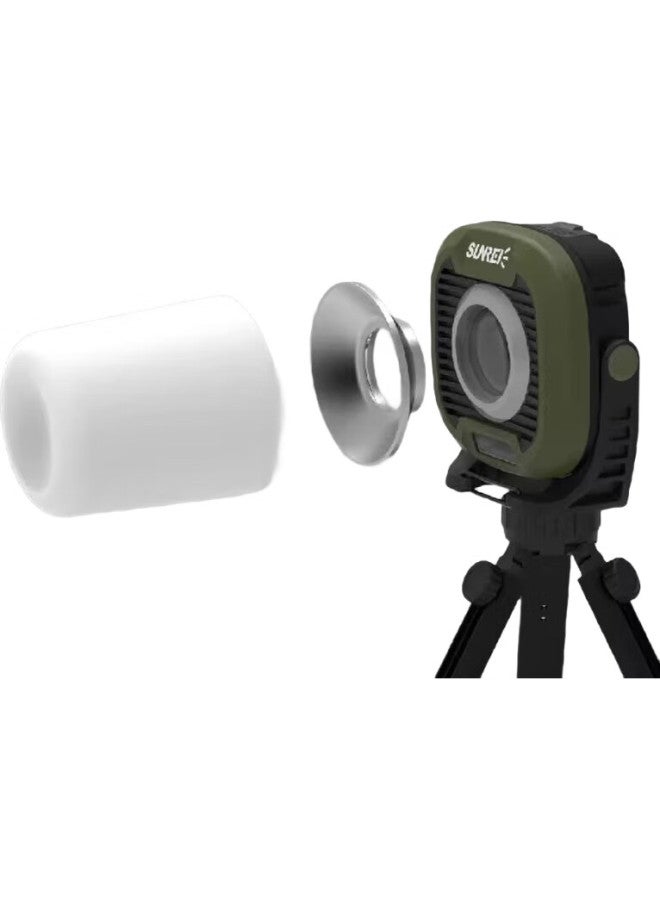 Sanlux Shanlishi Outdoor Camping Light, Campsite Light, Rechargeable Tent Light, Magnetic Work Light, Led Outdoor Lighting, Army Green - Image 1
