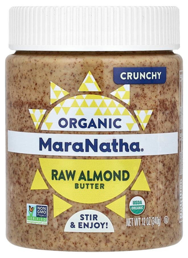 MaraNatha Organic Raw Almond Butter Crunchy 12 oz (340 g) 