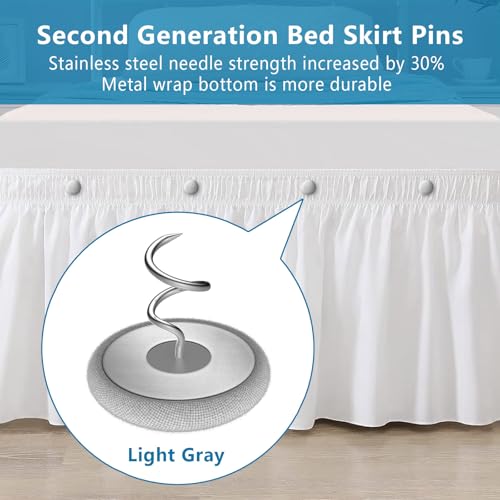 MAICOBI Flax Covered Button Twist Pins - for Bed Skirts Pins,Sofa,Upholstery,Armchair Caddies, Armrest Covers, Slipcovers， Light Gray 12 Pack - Image 4