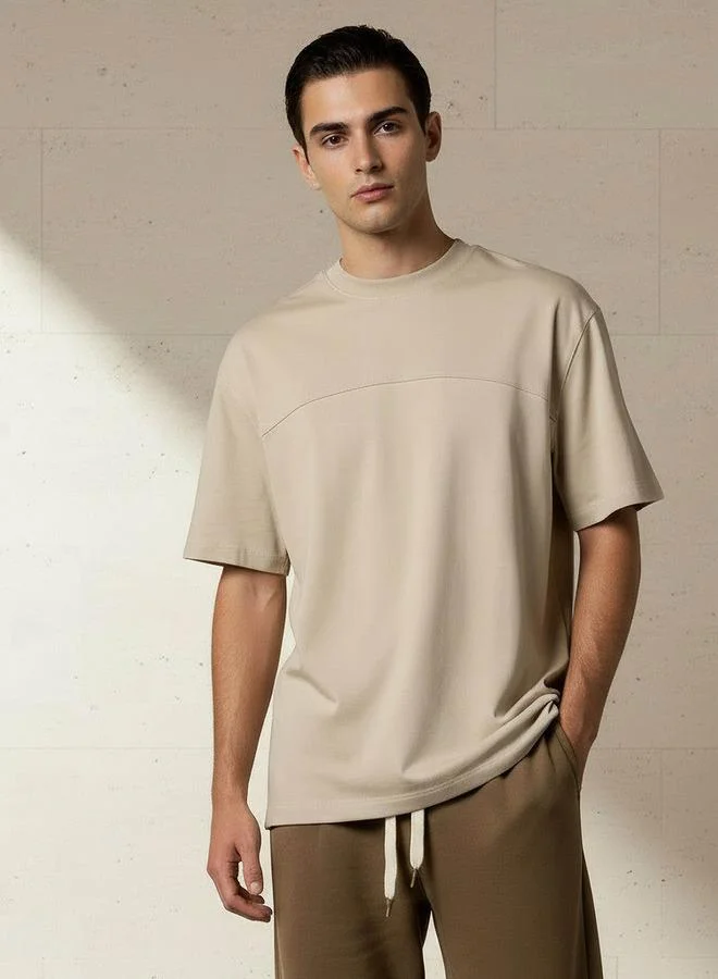 لي كوبر Lee Cooper Men Regular Fit Crew Neck Short Sleeves Graphic T shirt