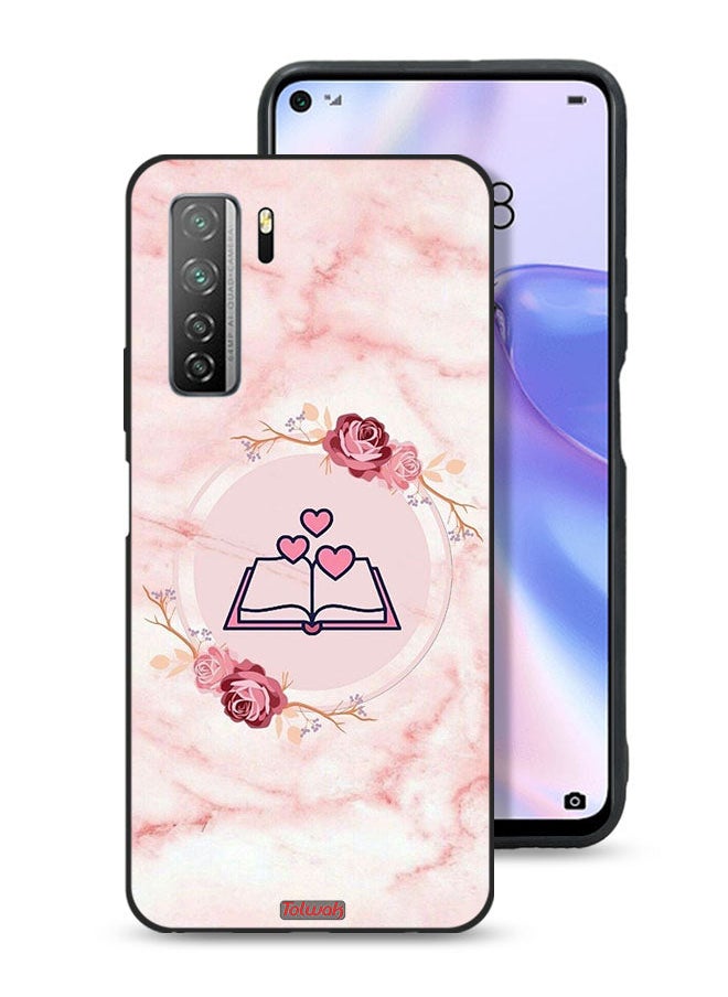 Tolwak Huawei nova 7 SE 5G Protective Case Cover Three Hearts On Book Artwork  - Image 1
