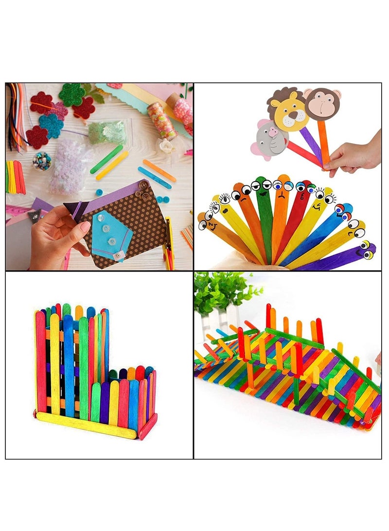 ATKET 10-Piece Wooden Popsicle Sticks 20cm Length - Image 2