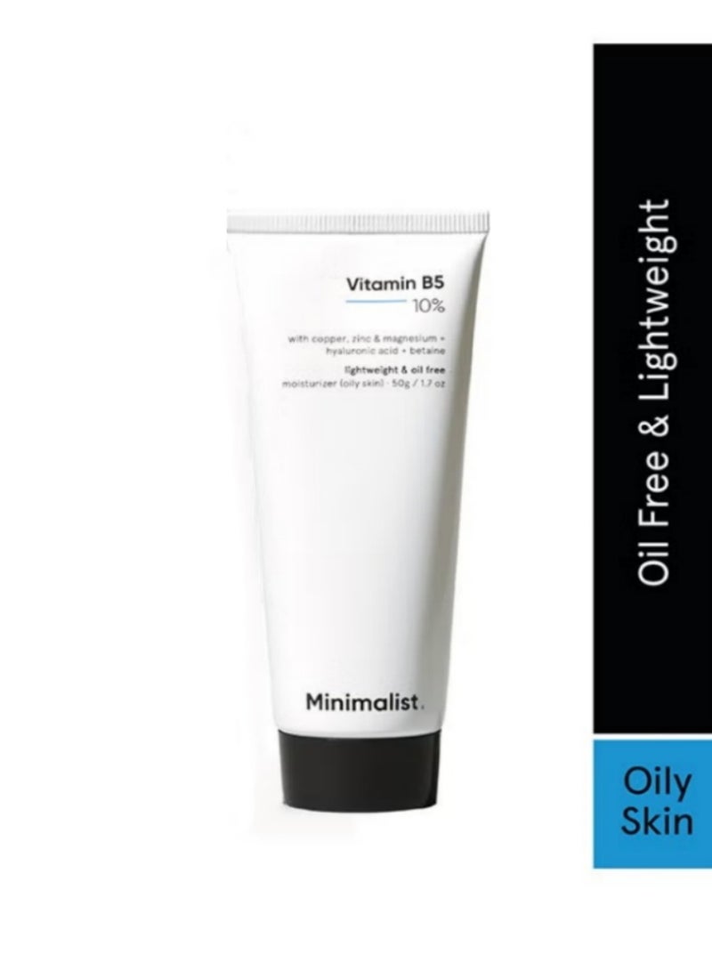 MINIMALIST 10% Vitamin B5 Gel Moisturizer – Oil-Free, Fast-Absorbing Face Cream for Oily & Acne-Prone Skin | Lightweight, Non-Sticky & Fragrance-Free | For Men & Women - Image 1