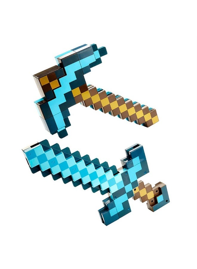 Minecraft Toy Deformed Sword Draft Two-in-one Bow and arrow Model Toy - Image 1