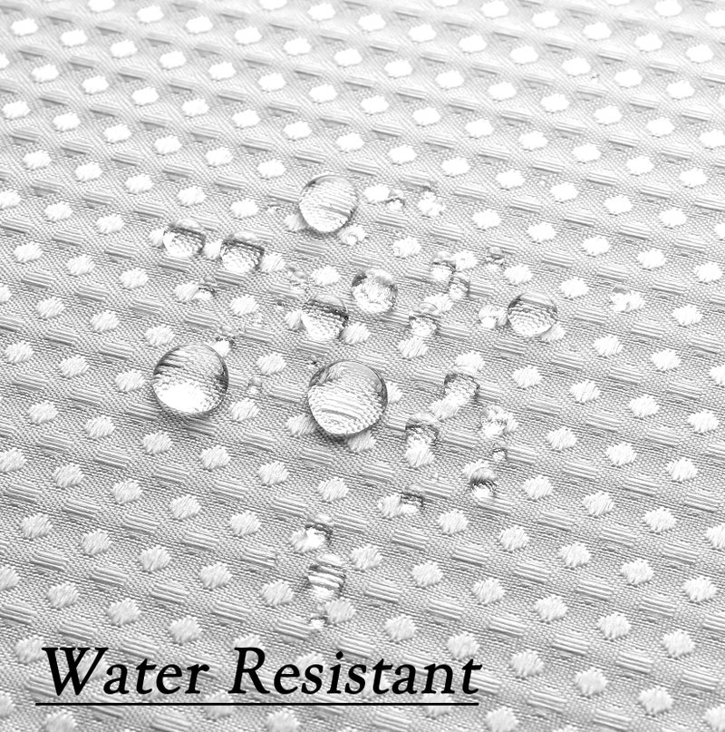 WEST LAKE Waffle Weave Grey Shower Curtain Ombre Water Resistant Hotel Spa Bathroom Decorative Shower Curtain with Grommet No Hook Machine Washable,Gradient White to Grey 70" Wx72 L - Image 3