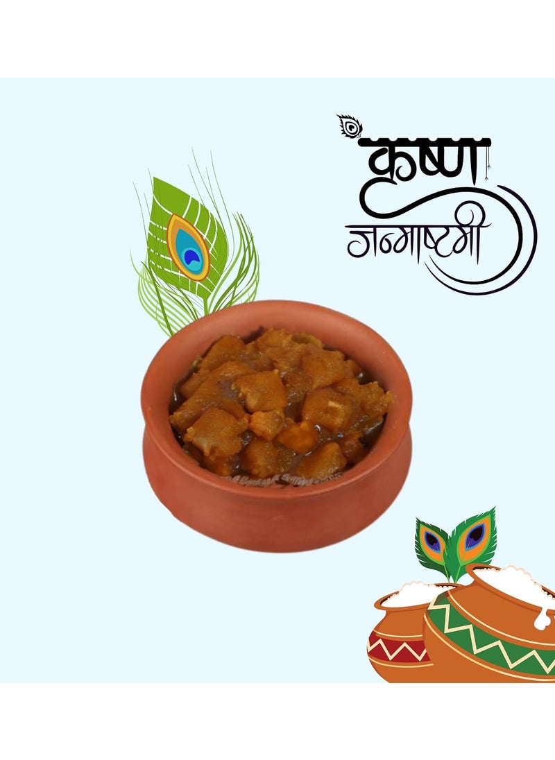 Terra Charms Terra Charms Clay Handi ForHandi of Harmony Crafting for Krishnas JanmashtamiCooking Serving Mishri Makhan Bhog Parsadam Serving Cooking Pot Hand Making Curd Handi Bowl Pack of 1Pcs In 700ML  - Image 2