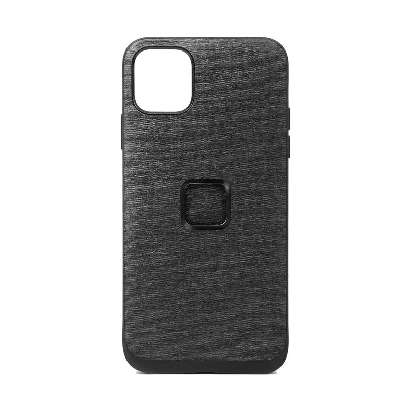 Peak Design Mobile Everyday Fabric Phone Case for iPhone 11 Pro Max, Charcoal, Slim Profile, Drop Protection, Weatherproof Fabric Shell, SlimLink Connects to Mobile Mounts & Gear - Image 1