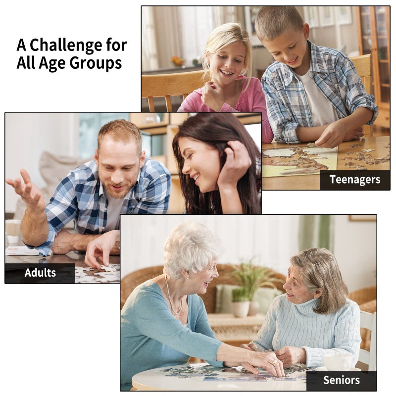 تشنغ كيه سم 1000 قطعة لغز للبالغين ألغاز أبيض فارغ للبالغين المراهقين المراهقين ألوان صلبة أصعب أحذية 1000 قطعة من الجحيم الصعوبة للألغاز الألغاز بانوراما فارغة - Image 4