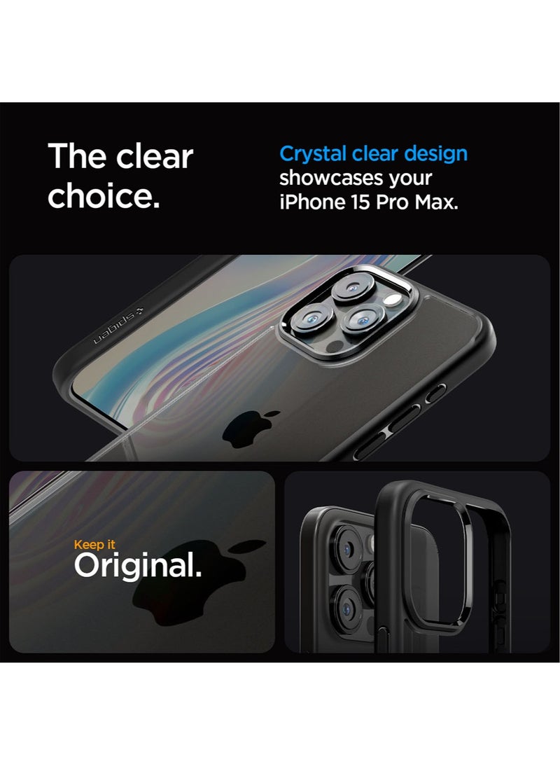 Spigen Ultra Hybrid for iPhone 15 Pro MAX Case Cover - Matte Black - Image 3