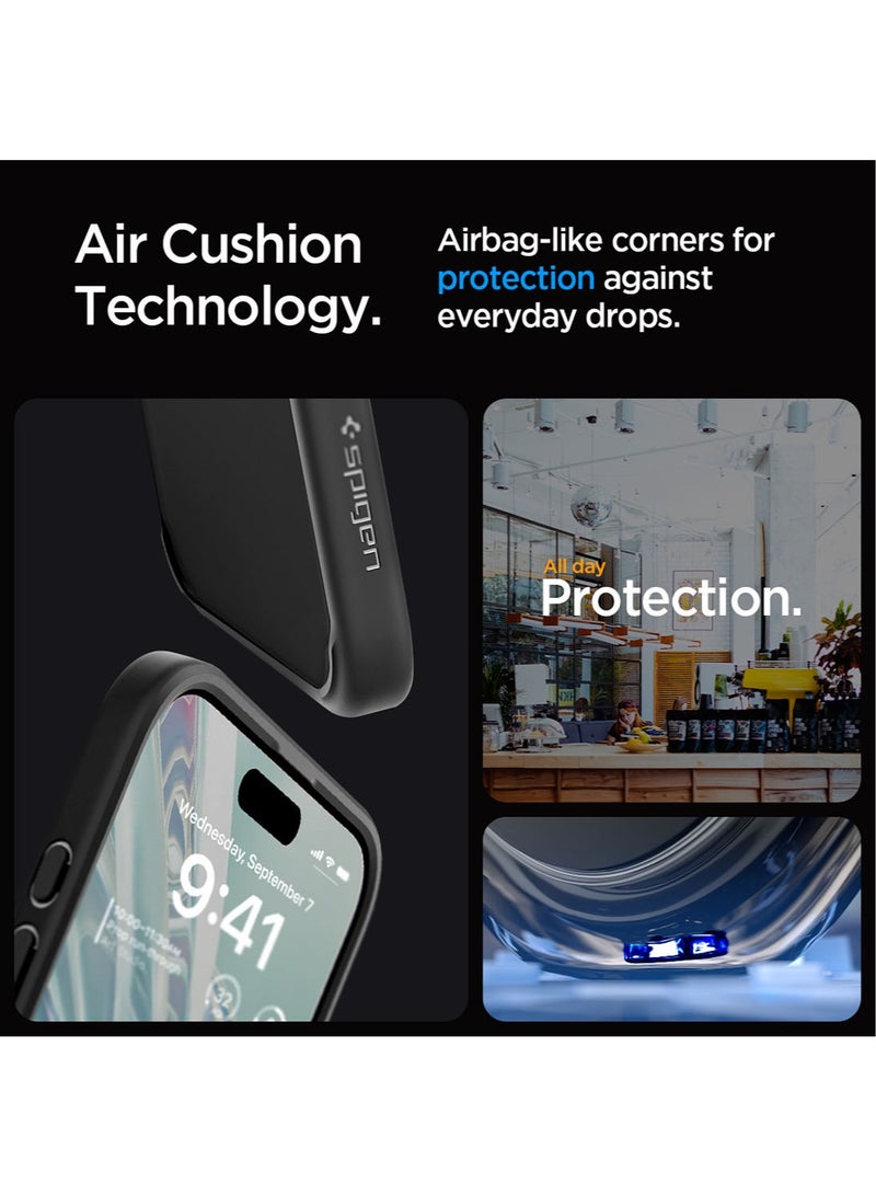 Spigen Ultra Hybrid for iPhone 15 Pro MAX Case Cover - Matte Black - Image 4