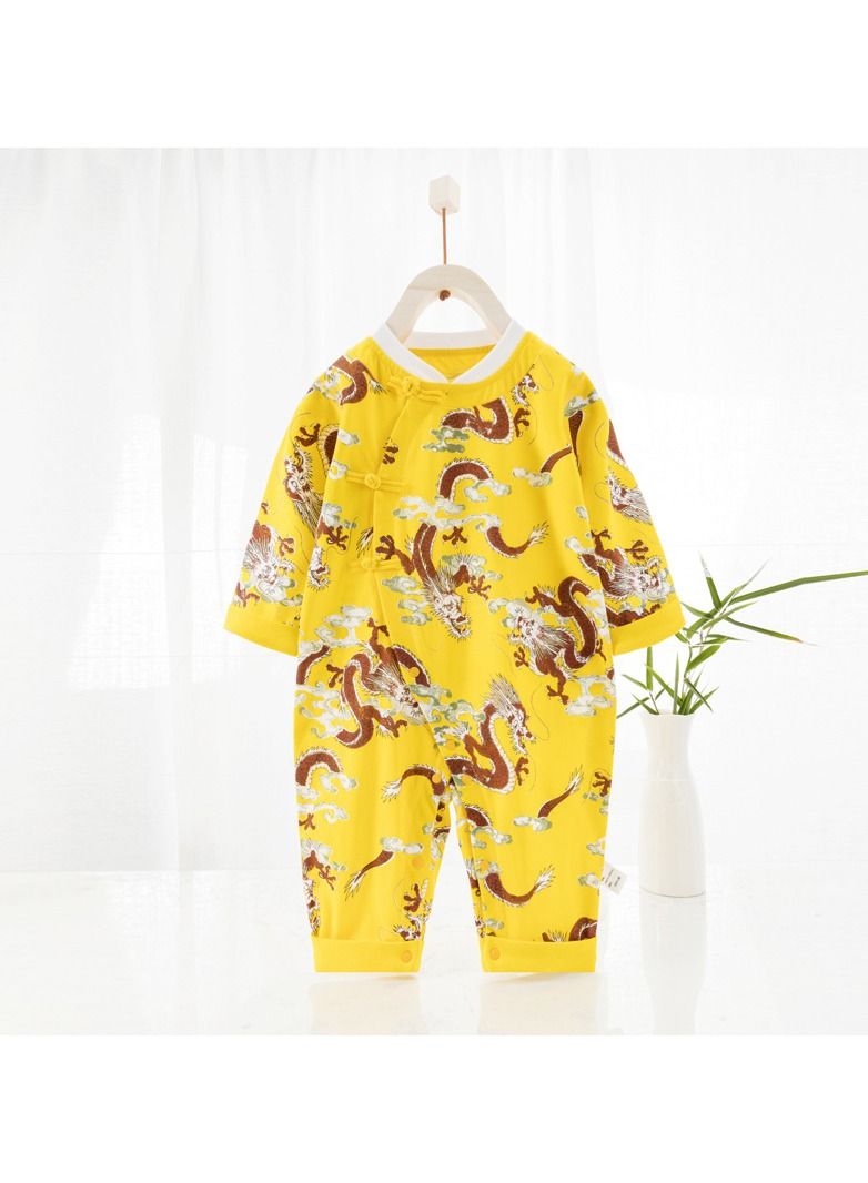 Loquat Baby's Cute Cotton Long-sleeved Jumpsuit 