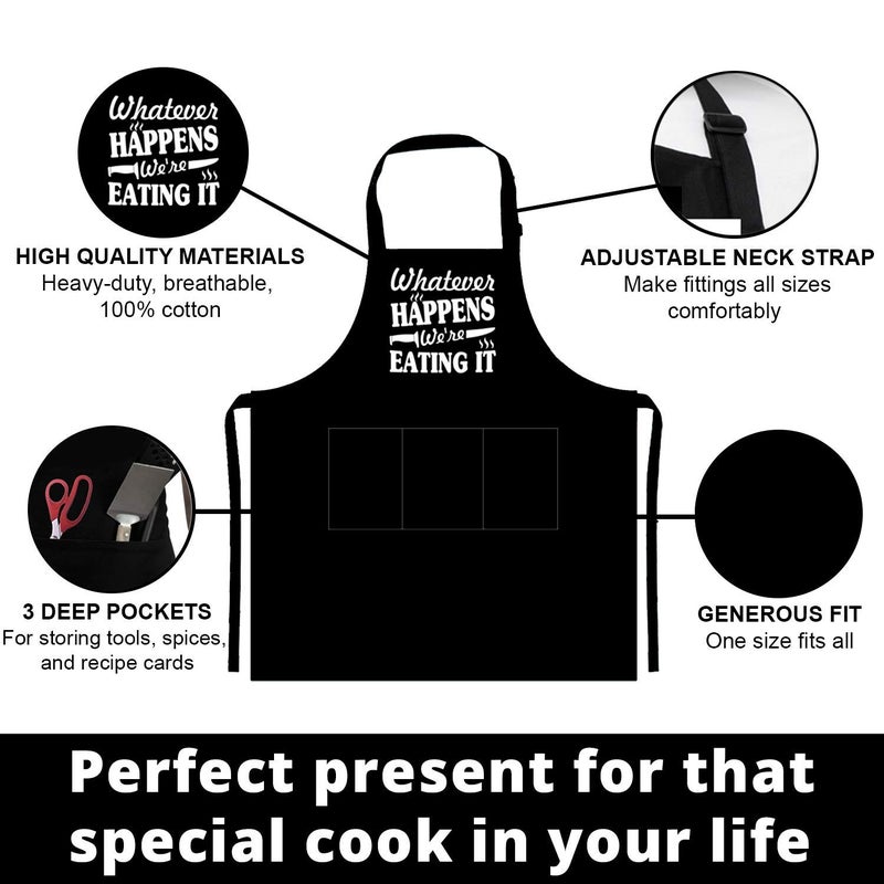 NewEleven Fathers Day Gift For Men  Dad  Husband  Him - Aprons For Men With Pockets - Funny Gifts For Men  Dad  Husband  Boyfriend  Him  Brother  Uncle - Grill Cooking BBQ Kitchen Chef Apron - Image 2