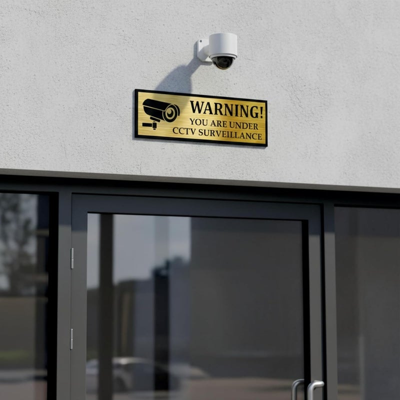 Zouple CCTV Surveillance Sign, 12x4 Inch, Acryalic, Self-Adhesive - Image 2