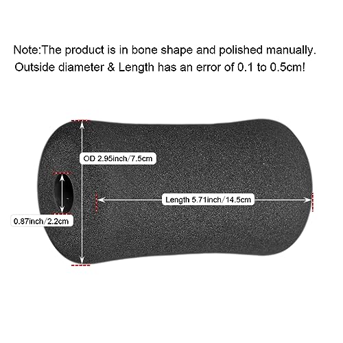 OTFAITP Sponge Foam Foot Pad Roller Pair, Used for Replacing Gym Exercise Equipment, Suitable for 1-inch Rod (Foam 5.71" X 2.95" Od X 0.87" Id) - Image 3