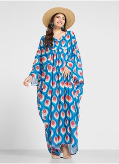 Abstract Print Kaftan Style Beach Dress - pzsku/Z5A41DC3FD51718AAC229Z/45/_/1726477249/e82f51c2-bf75-457b-bc19-5801f8889f75