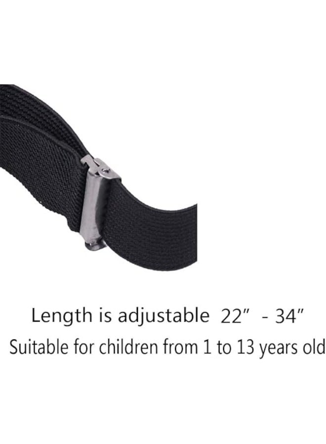 مشابك معدنية قوية للأولاد والبنات، حمالة قابلة للتعديل، مطاطية (أحمر) - Image 3