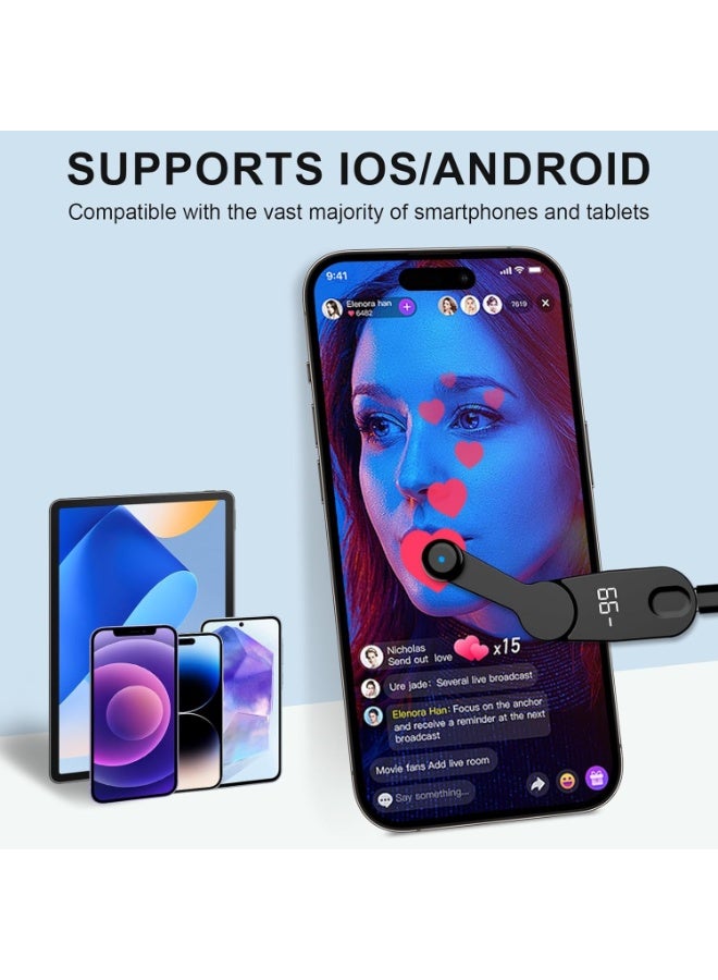 Smart screen Tap Auto Screen Clicker – Portable USB Screen Tapping Device with Adjustable 108-Speed Digital Display, Silent Finger Simulator for Games, Likes, Tasks & Rewards - Image 2