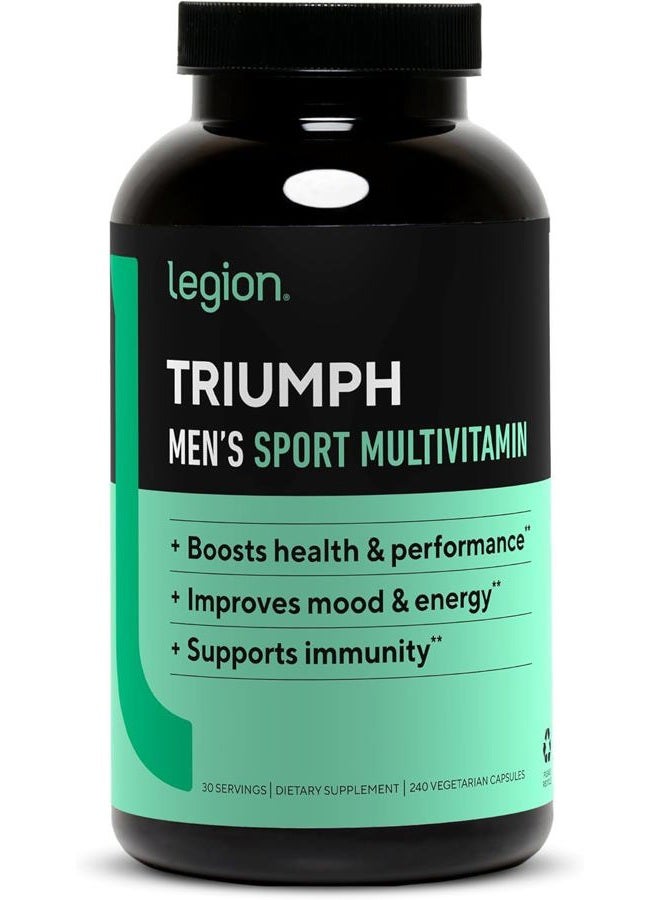 LEGION Triumph Men's Sport Vitamin - Complete Multivitamin for Men - Daily Vitamins for Men to Boost Health and Performance - Men's Multivitamin with 21 Vitamins & Minerals | 30 Servings - Image 1
