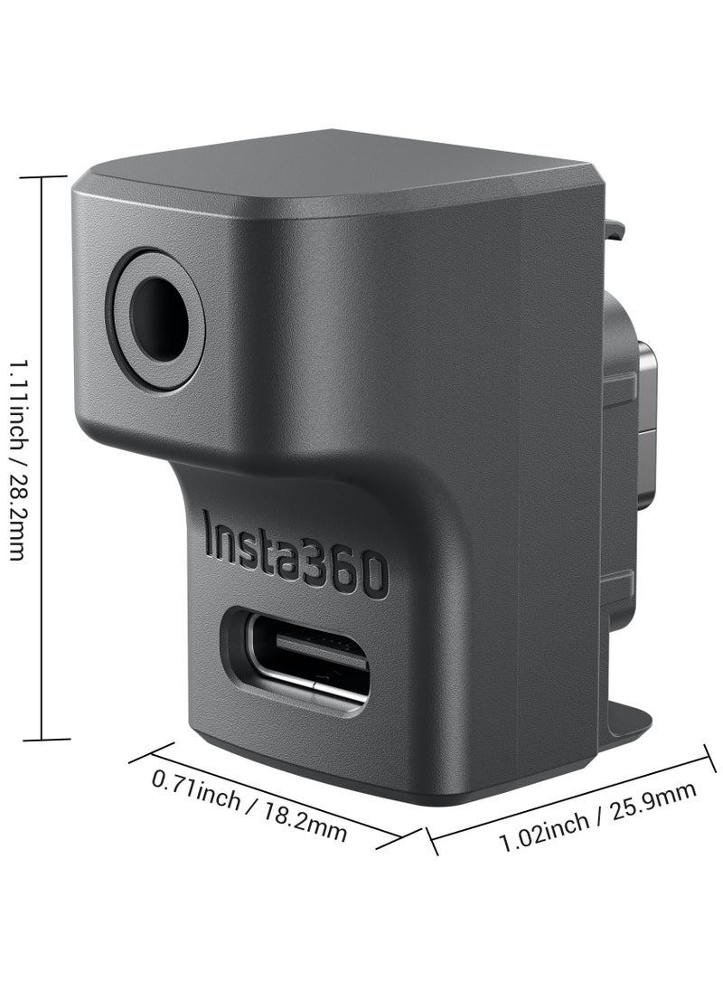 Excefore - Insta 360 Ace Pro Mic Adapter for insta360 Ace Accessories, External Microphones Type-C and 3.5mm Audio Ports Compatible with insta360 Ace, insta360 Ace Pro - Image 1