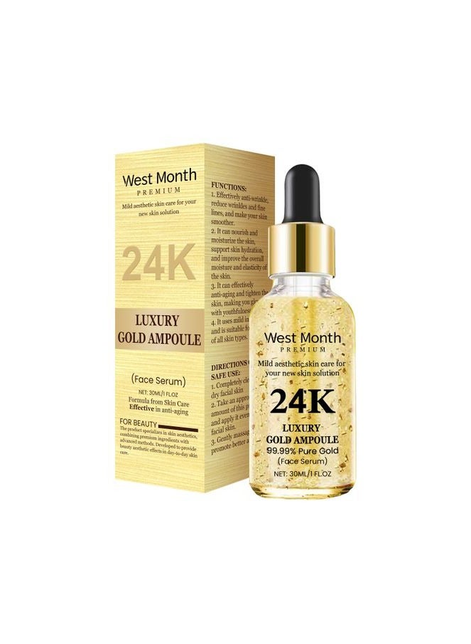 West&Month Mild Aesthetic Skin Care 24KGold Ampoule Face Serum 99.99% Gold - Image 3