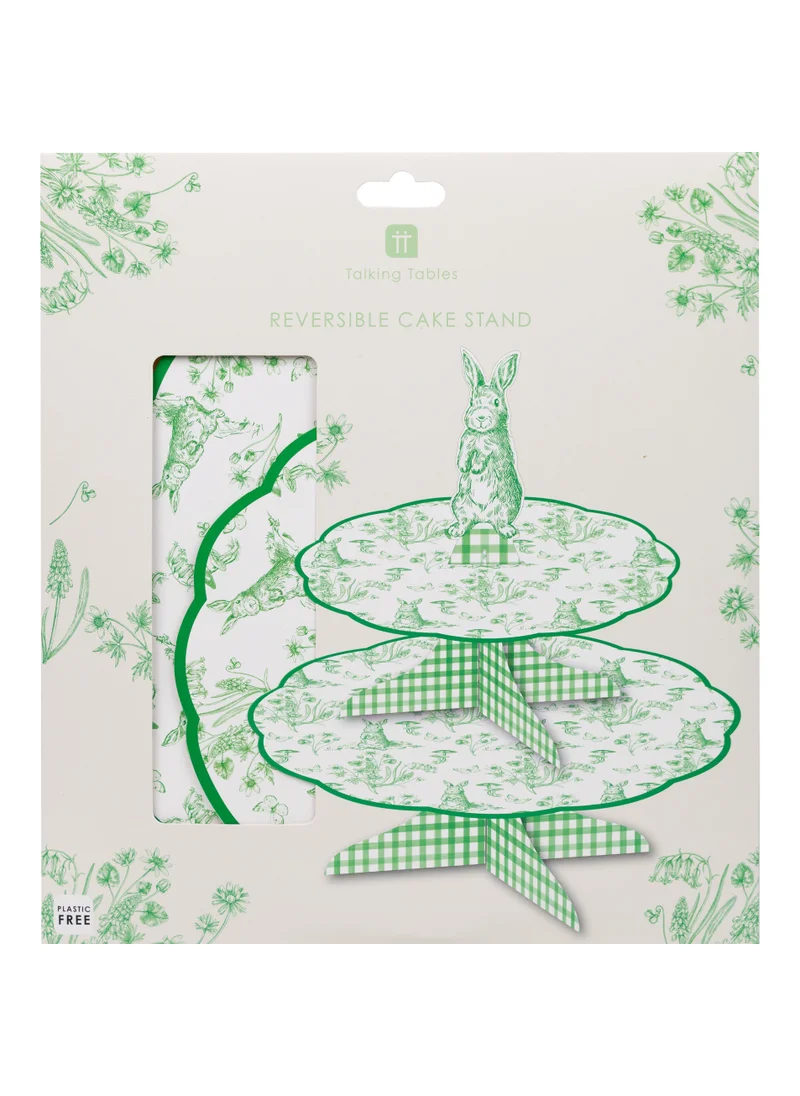 Talking Tables Talking Tables Easter Playful Pierre Double Sided 2 Tier Cake Stand