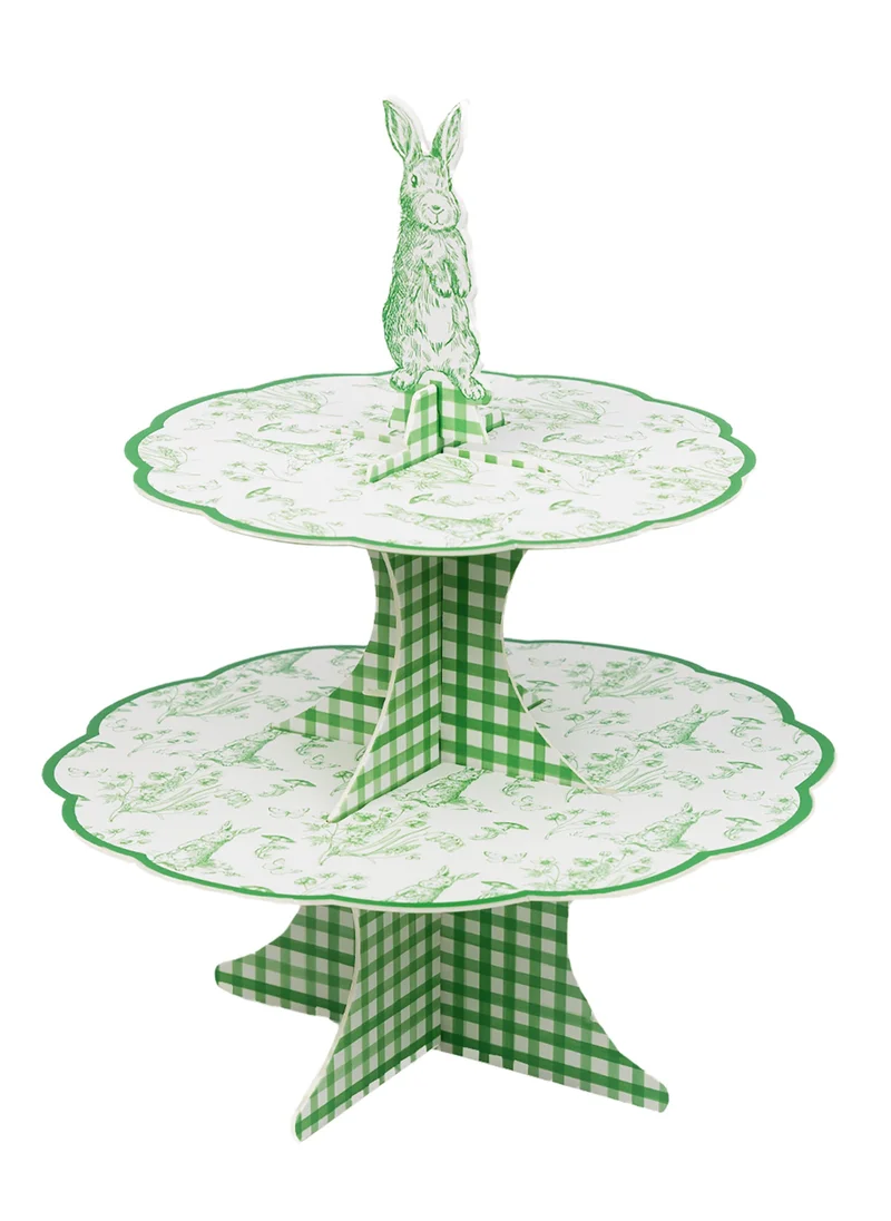 Talking Tables Talking Tables Easter Playful Pierre Double Sided 2 Tier Cake Stand