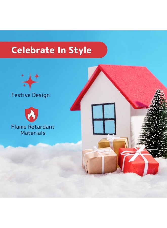 Prextex PREXTEX 2 Pack Snow Blanket Rolls - Artificial Fake Snow for Christmas Decorations - White Backdrop for Holiday Displays - Ideal for Village Displays and Under The Christmas Tree - 94.5 x 31.5 Inches  - Image 4